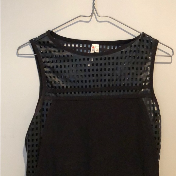 Black Mesh Detail Dress - Picture 1 of 4